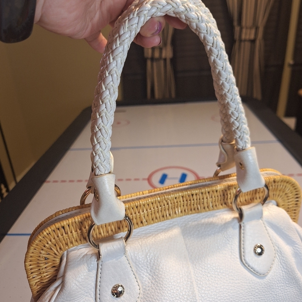 Elliott Lucca White and Tan  Shoulder Bag - Picture 4 of 14